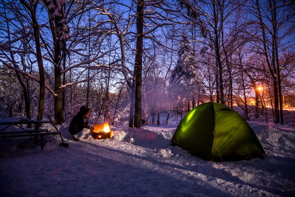 Camping hiver québec